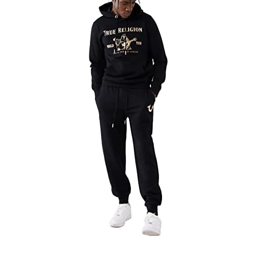 True Religion Men's Metallic Buddha Fleece Hoodie