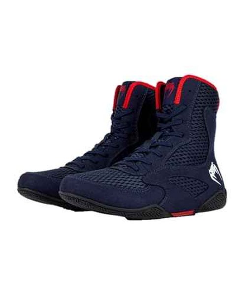 Venum Contender Boxing Shoes - Navy Blue/Red