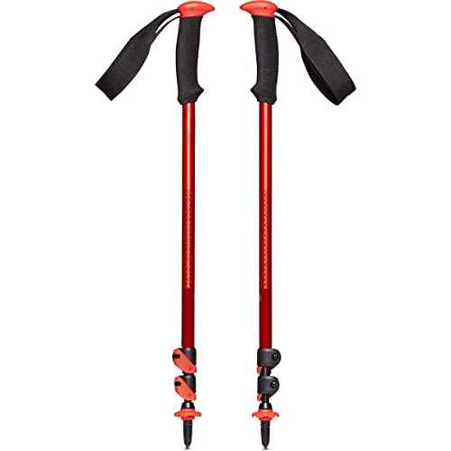 BLACK DIAMOND Trail Sport Trekking Poles, Two Lightweight Collapsible Aluminum Hiking Sticks with FlickLock Easy Adjustability for Hiking, Trekking, Backpacking, Walking, Camping, Travel
