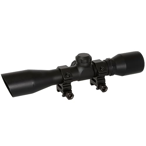 TRUGLO 4x32MM Compact Tactical Hunting Shooting Durable Waterproof Fogproof Scratch-Resistant Aluminum Tube Diamond Reticle Riflescope with Weaver-Style Rings & Lens Covers Included