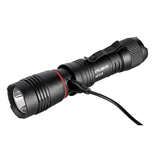 Streamlight 89000 ProTac 2.0 2000-Lumen 17300-Candela Rechargeable Tactical LED Flashlight with USB C Cable, and Holster, Box, Black