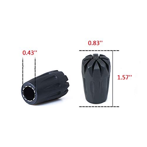 Diooid Trekking Pole Accessories Extra Thick and Wear Resisting Rubber Tips Snow Support Mud Support for Hiking Poles for ...