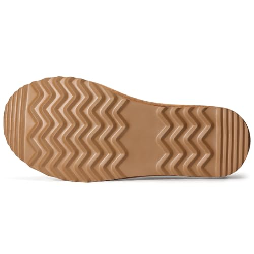 bebealy Genuine Suede Fuzzy Slippers for Women Winter Warm House Shoes Cozy Mini Boots for Indoor Outdoor