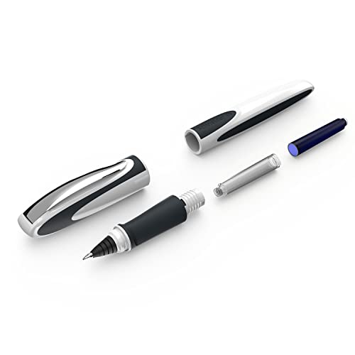 Schneider 187813 Ray Rollerball Pen (Refillable with Standard Ink Cartridges, Suitable for Right and Left-Handed Users) Pi...