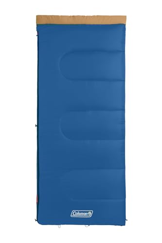 Coleman Brazos 20/30°F Adult Cool-Weather Sleeping Bag with No-Snag Zipper & Stuff Sack, Machine Washable, Great for Campi...