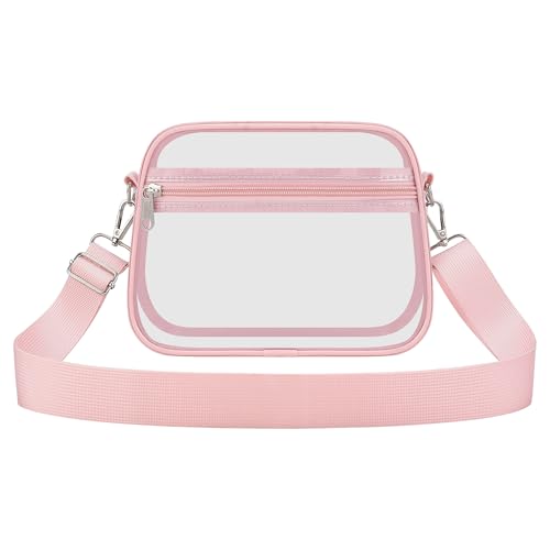 USPECLARE Clear Bag for Stadium Events Clear Handbags Purses for Sports Fans Transparent Crossbody Bag for Concerts Festivals