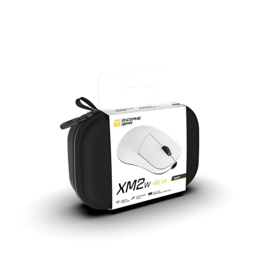 ENDGAME GEAR XM2w 4k v2 Wireless Gaming Mouse White – 30K DPI Optical Sensor, 4000Hz Polling, Claw-Grip Design for Medium ...