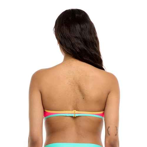 Body Glove Women's Standard Tainted Love Retro Bandeau Bikini Top Swimsuit