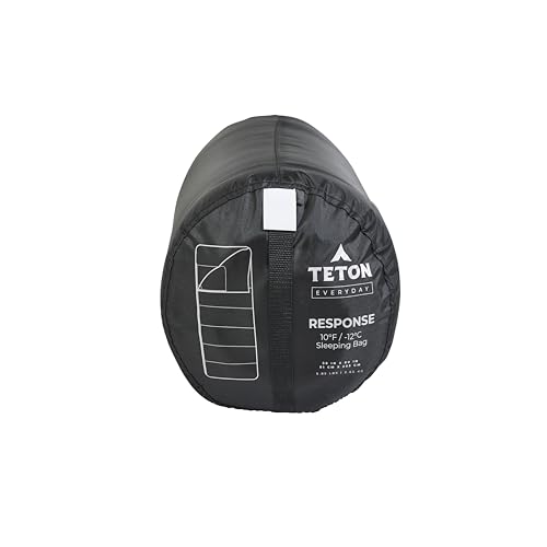 Teton Everyday Response 10F Degree Sleeping Bag for Adults and Kids, 3-Season Sleeping Bags, Stay Warm in Camping Weather,...