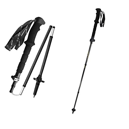 WEBUP Carbon Fiber Hiking Poles Collapsible Trekking Poles for Camping, Floading Walking Pole for Hiking, Ultralight Walki...
