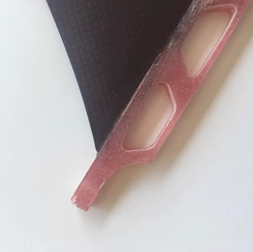 (2 Pack) Lahui Kai Carbon Fiber SUP Paddleboard Fin - 10" Red/Black/Honeycomb