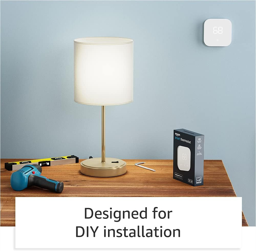 Like-New Smart Thermostat – ENERGY STAR Certified, DIY Install, Works with Alexa – C-Wire Required