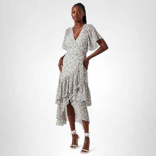ASTR the Label Women's Adella Dress, Green Purple Floral