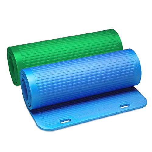 THERABAND Exercise Mat, High Density Professional Floor Mat, Extra Thick, Heavy Duty, Waterproof & Washable Mat for Yoga or Rehab, 75 Inch Long, 2 Foot Wide X .6 Inch Thick, Blue