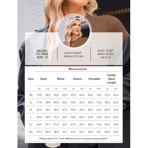 Ekouaer Women's Long Sleeve Shirts 3 Packs Crew Neck Stretchy Fitted Tops Ribbed Base Layer Soft Thermal Undershirts Tee