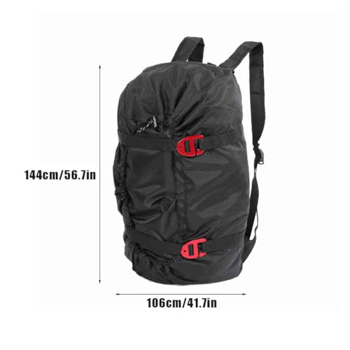 Tiiyee Rock Climbing Rope Bag, Arbor Rope Storage Bag Foldable Backpack with Large Rope Tarp Adjustable Shoulder Straps Wa...