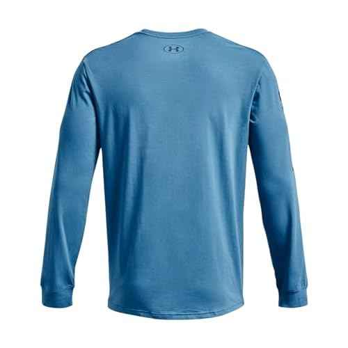 Under Armour x Project Rock Men's Long Sleeve Graphic Shirt, Chicago Blue/Petrol Blue, X-Large