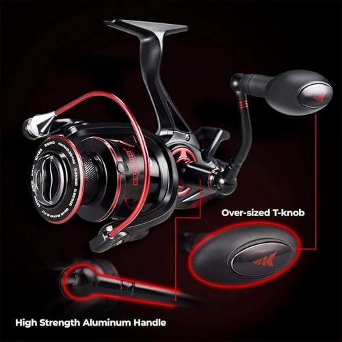 KastKing Sharky Baitfeeder III Spinning Reel 10+1 Shielded Stainless Steel BB - Carbon Fiber Drag for Live Liner Bait Fish...