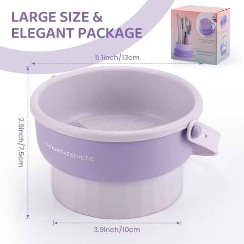 Makeup Brush Cleaner Mat 3 in 1 Silicone Makeup Brush Cleaner Bowl Cosmetic Brushes Cleaning Tool Organizer for Storage and Air Drying£¨Khkai