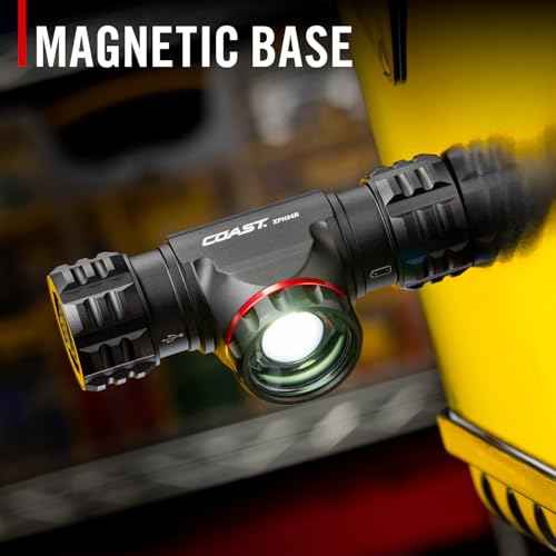 Coast¢ç XPH34R 2075 Lumen USB-C Rechargeable-Dual Power LED Headlamp withPURE Beam¢ç Twist Focus¢â and Magnetic Base