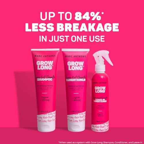 Marc Anthony Shampoo and Conditioner Set, Grow Long Biotin - Anti-Frizz Deep Conditioner For Split Ends & Breakage - Vitamin E, Caffeine & Ginseng for Curly, Dry & Damaged Hair