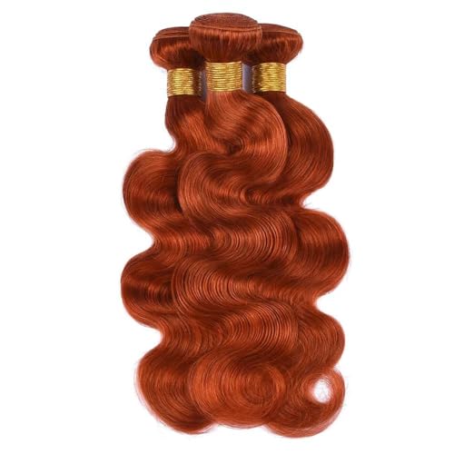 Ginger Orange 350 Human Hair Bundles 26 28 30 Inch Body Wave Bundles Human Hair Unprocessed Brazilian Virgin Hair Quick Weave for Black Women