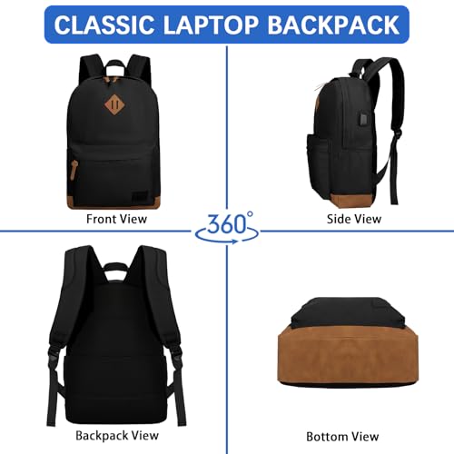 Goloni Classic Backpack with USB Charging Port,Water Resistant Anti-Theft Travel Backpack for Men & Women,Laptop Backpack,...