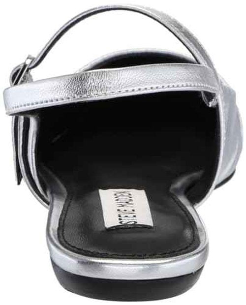 Steve Madden Women's Garson Mules, Silver Leather, 6