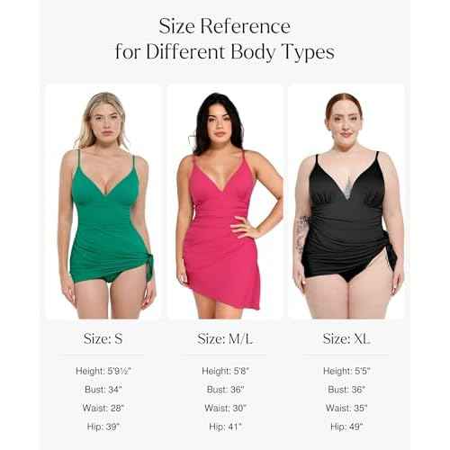 Popilush One Piece Swim Dress Tummy Control Swimsuits for Women Ruched Shapewear Split Bathing Suit