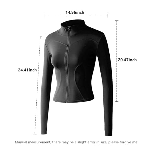 Women's Zip-Up Yoga Jacket Mock Neck Slim Fit Athletic Top for Workout and Casual Wear