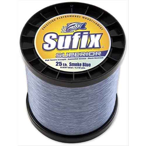 Sufix Superior 2Kg Spool Size Fishing Line (Smoke Blue, 40-Pound)