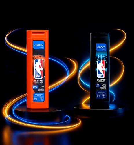 ABOVE NBA 3-in-1 Shampoo for Men | GAME READY | Deep Hydration & Micellar Cleanse for Hair | Fresh-Court Cooling Scent | 1...