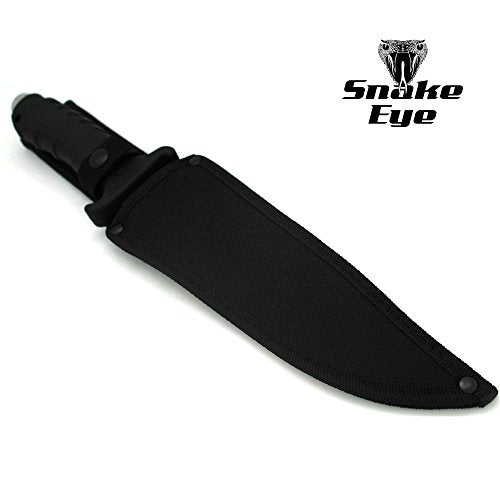 Snake Eye Tactical Fixed Blade Tactical Combat Knife 13-Inch Overall Self Defense Hunting Camping Fishing Survival