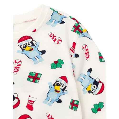 Bluey Halloween Christmas Fleece Sweatshirt and Jogger Pants Outfit Set Toddler to Big Kid Sizes (2T - 10-12)