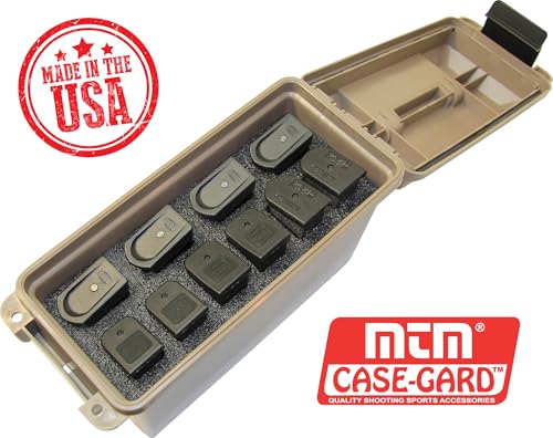 MTM TMCHG Tactical Magazine Can Handgun for Pistol Magazine Storage, USA Made, Dark Earth