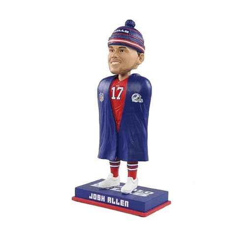 FOCO Josh Allen (Buffalo Bills) Sideline Jacket w/Beanie CLARKtoys Exclusive Bobblehead #360