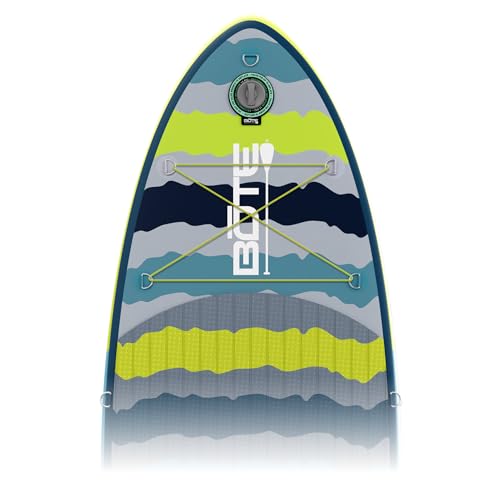 BOTE 8' FT Flow Rider Aero Inflatable Stand Up Paddle Board Hybrid Kayak Kit Includes Adjustable Aero SUP seat Adaptable K...
