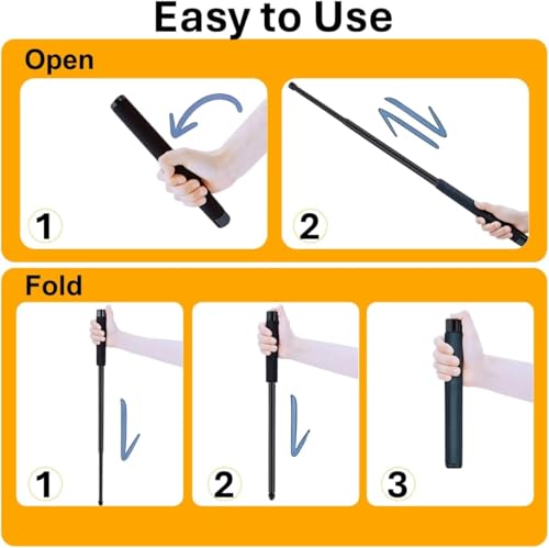 Portable Trekking Pole Collapsible Stick, Durable Tire Thumper Lightweight Hand Tire Checker Tool for Outdoor 26inch