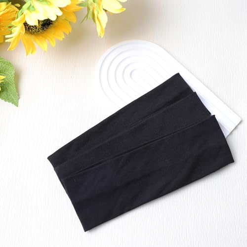 RJMBMUP Headbands for Women 3 PCS Cotton Non Slip Hair Bands Sweat Thick Headband Hair Accessories
