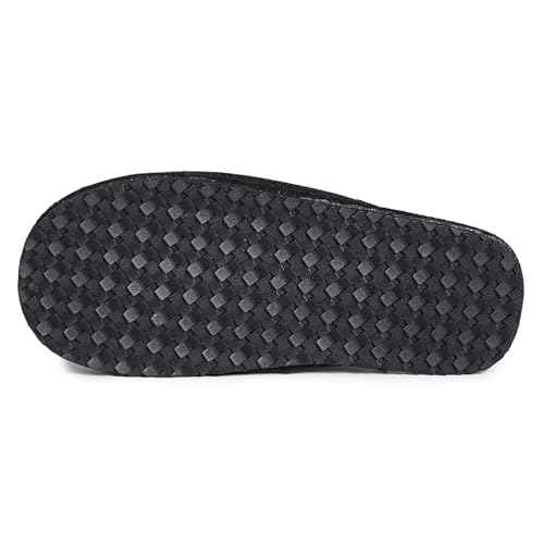 Lucky Brand Boys Textured Scuff Slippers with Plush Lining Warm Cozy Indoor Outdoor Slip On Kids House Shoes for Boys