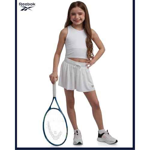 Reebok Girls Athletic Shorts - 3 Pack Lightweight Butterfly Short with Liner - Active Performance Flowy Shorts for Girls