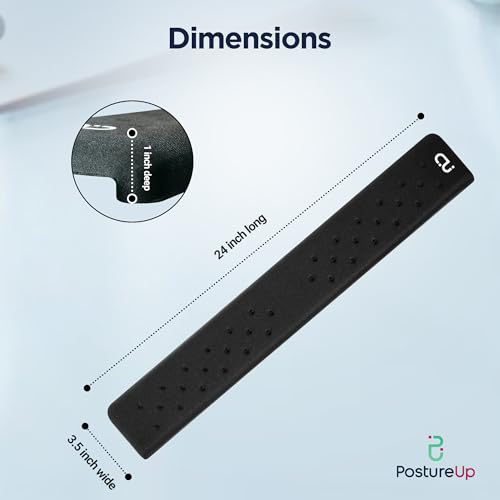 EdgeRest PostureUp L-Shaped Desk Long Wrist Rest Elbow, Forearm & Wrist Comfort Support for Table or Desk Edge, Non-Slip, ...