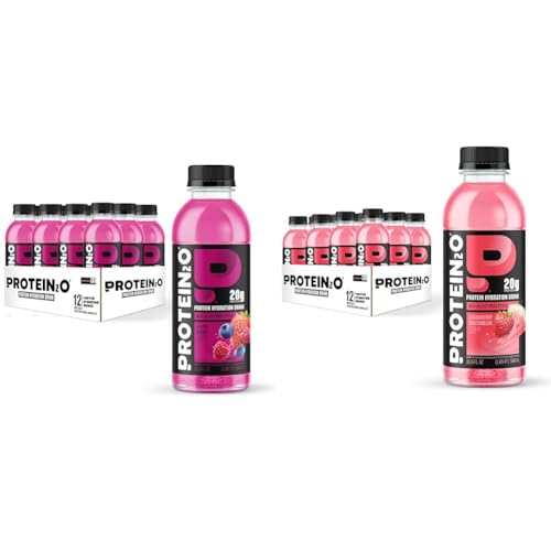 Bundle of Protein2o 20g Whey Protein Isolate Hydration Drink, Mixed Berry, 16.9 oz (12 Count) + Protein2o 20g Whey Protein...