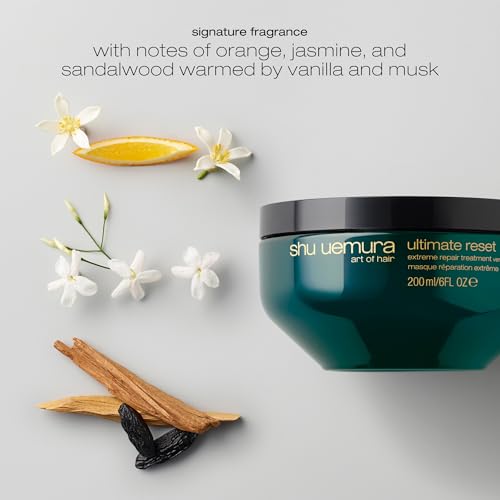 shu uemura art of hair ultimate reset extreme repair hair mask - formulated with japanese rice extract to reduce split ends and breakage, deeply conditions and nourishes very damaged hair