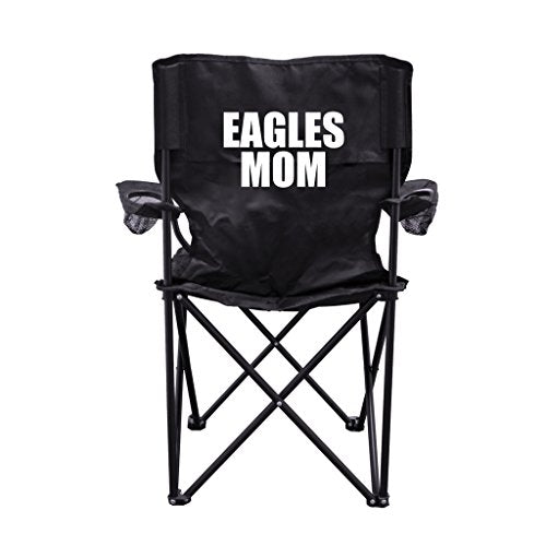 VictoryStore Outdoor Camping Chair - Eagles Mom Black Folding Camping Chair with Carry Bag