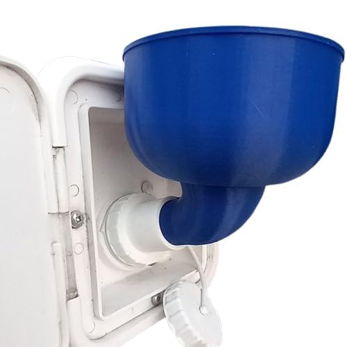 Universal RV Water Inlet Funnel (1990-2024) | Oversized 5-Gallon Jug Filler | Durable Anti-Skin Lip | Premium PETG Material