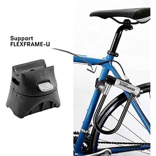 Kryptonite Kryptolok Standard Bike U-Lock, Heavy Duty Anti-Theft Bicycle U Lock, 12.7mm Shackle with Mounting Bracket and Keys, High Security Lock for Bicycles Scooters,Black