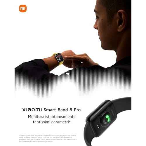 Xiaomi Smart Band 8 Pro Fitness Tracker, 1.74"" AMOLED Display, up to 20 Days Battery, 5ATM, SpO2 Tracking, Sleep and Heart Rate Monitoring, 150+ Training Modes, Pedometer, Silver/Gray