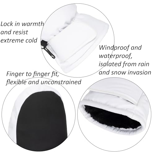 UTOWO Outdoors Winter Ski Mittens for Men Women - Warm Snow Mitts for Cold Weather Non-Slip Water-Repellent Gloves Windproof