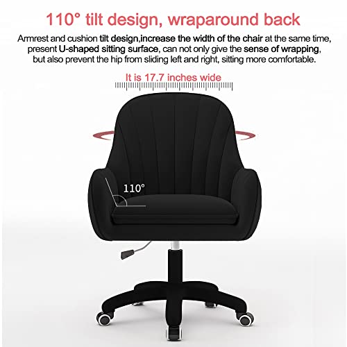 XUEGW Home Office Chair Computer Chair with Mid-Back Upholstered Modern Tufted Computer Task Chair Swivel Height Adjustabl...